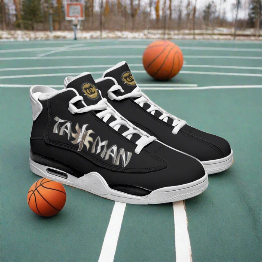 Taxxman Black Logo  Shock Absorption & Non-Slip Basketball Shoes