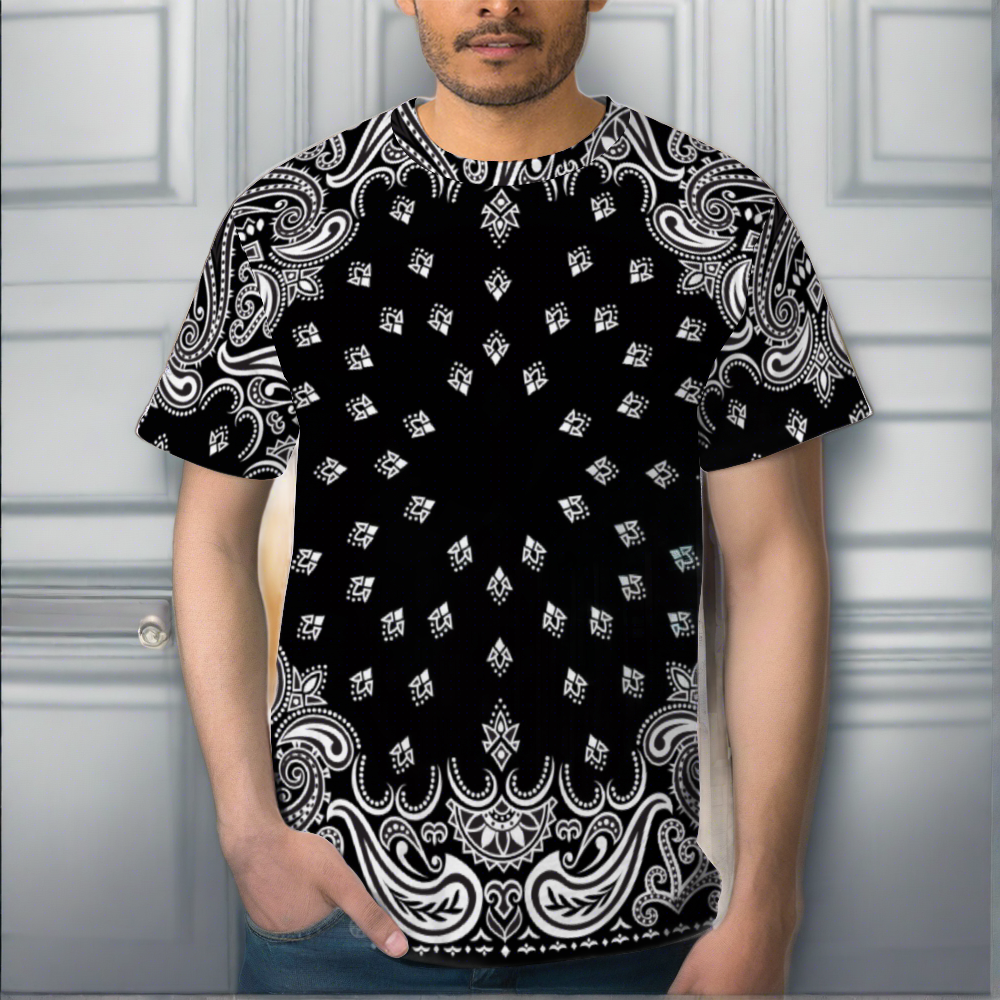 Black Bandana T Shirt Diamondz Original Clothing