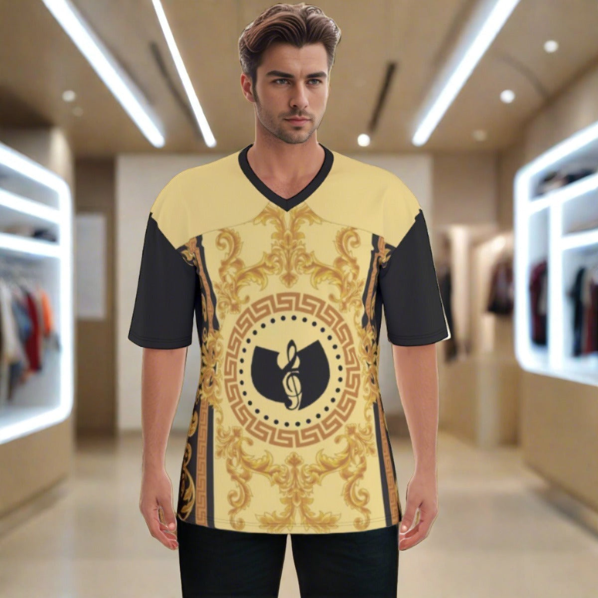 Gold Leaf HRMI Music Football Jersey – Diamondz Original Clothing