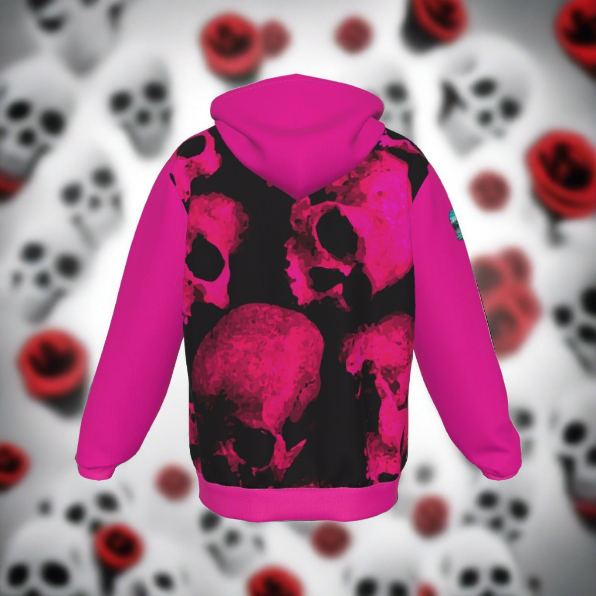 Pink Skulls Zip Up Hoodie – Diamondz OC Gothic Hip-Hop Streetwear