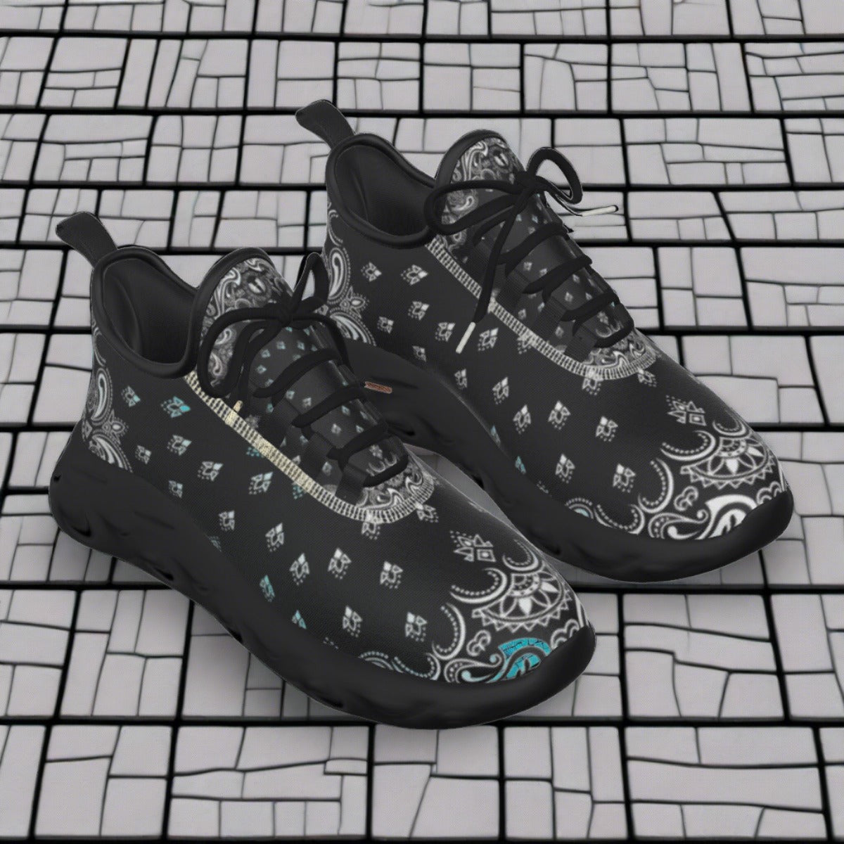 Black Bandana Men's Light Sports Shoes – Diamondz Original Clothing
