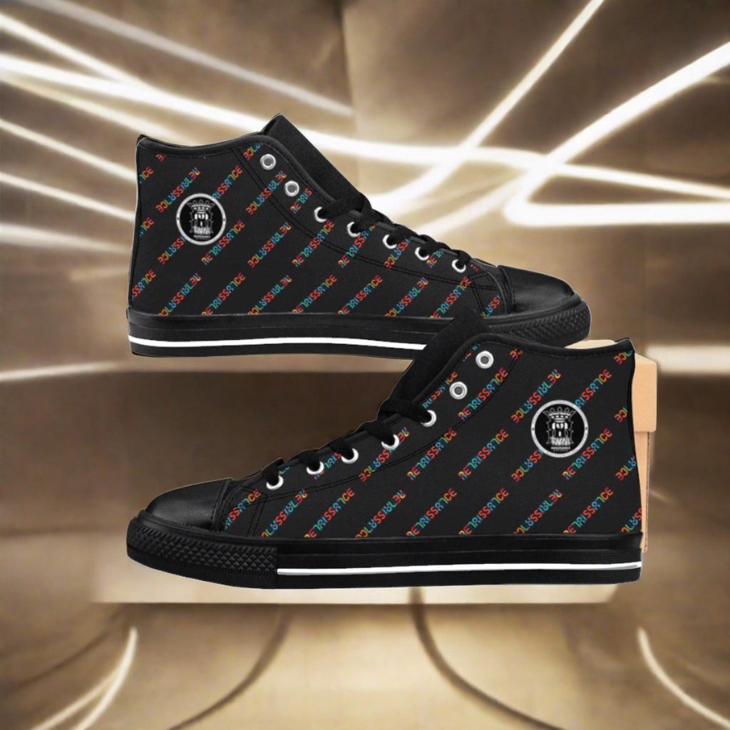 Renaissance Apparel Colored Pattern High-top Sneakers