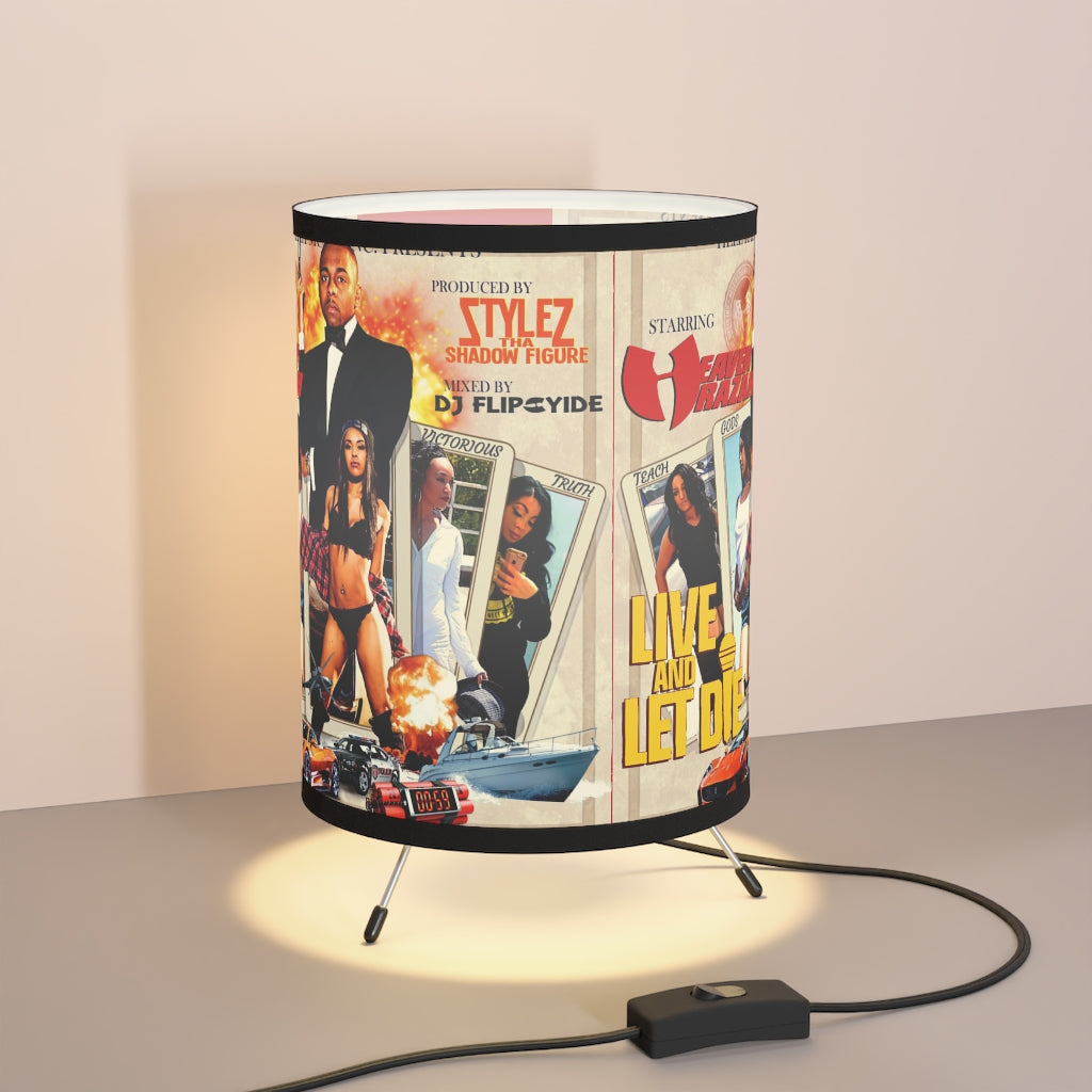 Limited Edition Live and Let Die Tripod Lamp with High-Res Printed Shade