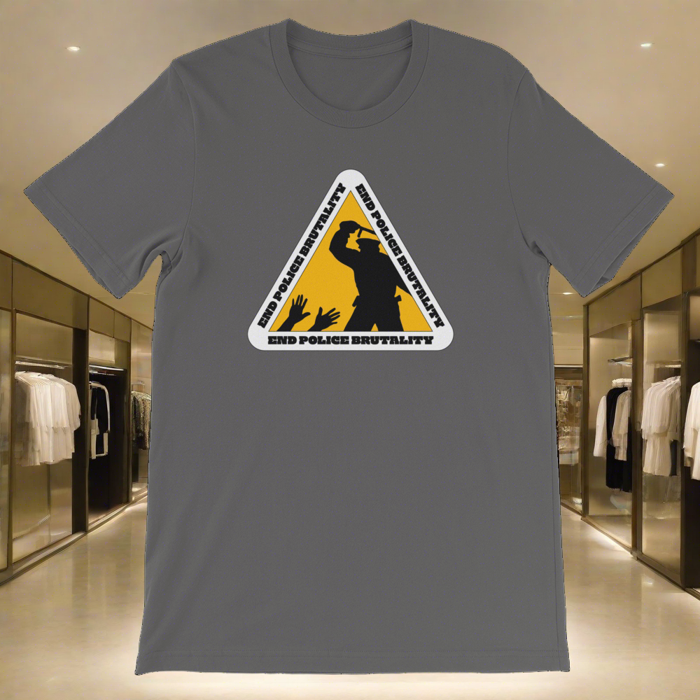End Police Brutality Sign by Diamondz OC Designer Short-Sleeve Unisex T-Shirt Urban Protest Tee