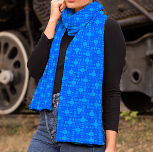 Grand Azul Scarf Warm Breathable Velvet Scarf