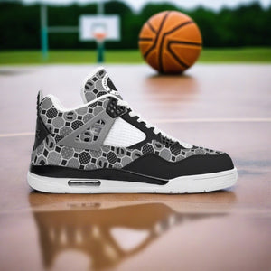Renaissance Black & Gray Smoke Men's Air Cushion Basketball Shoes