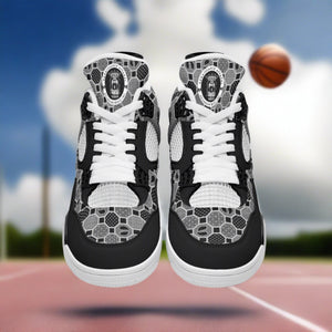 Renaissance Black & Gray Smoke Men's Air Cushion Basketball Shoes
