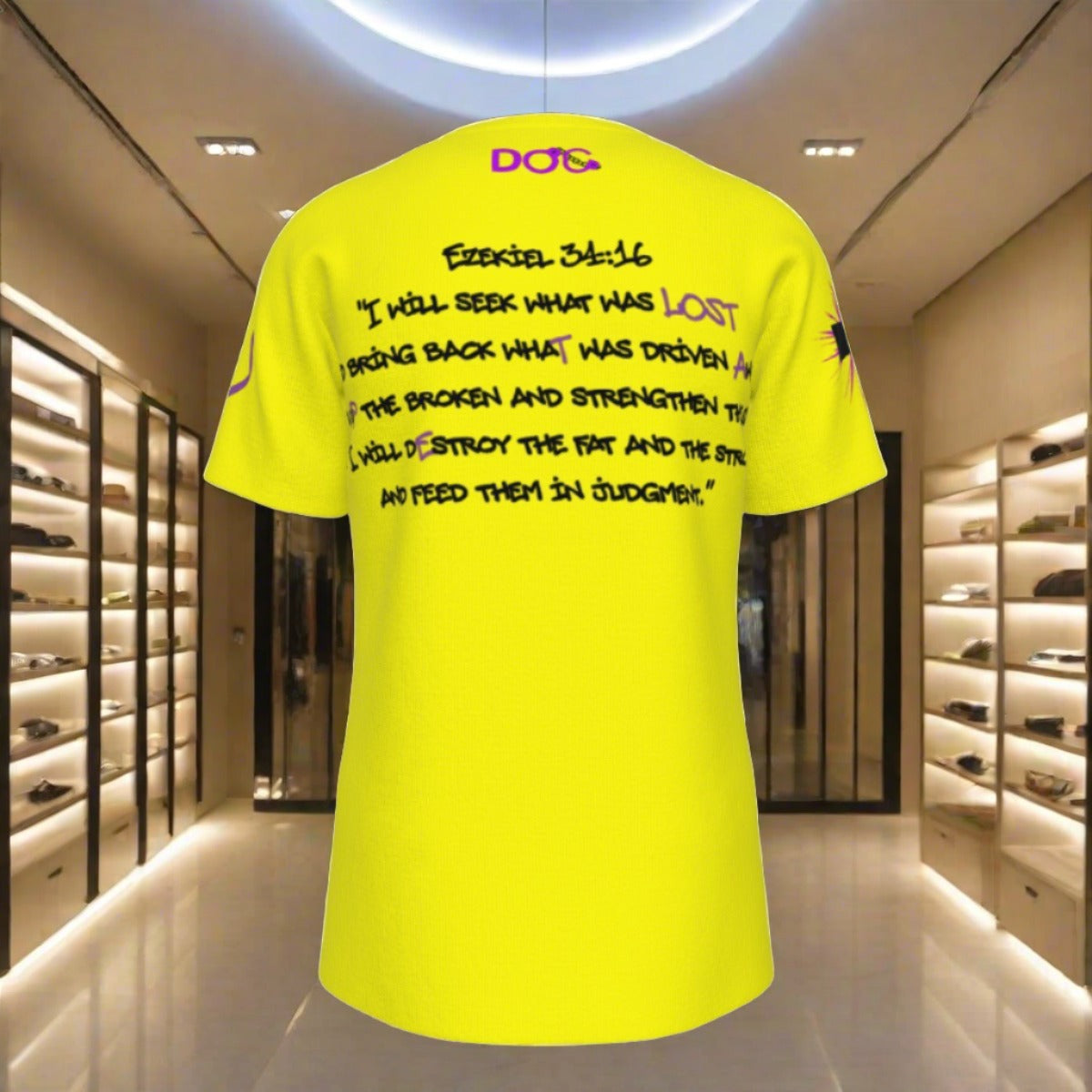 Purple / Gold Lost Tape O-Neck T-Shirt