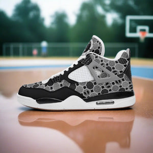 Renaissance Black & Gray Smoke Men's Air Cushion Basketball Shoes