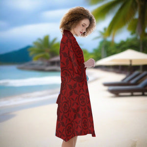 Renaissance Rubiez Women's Satin Kimono Robe