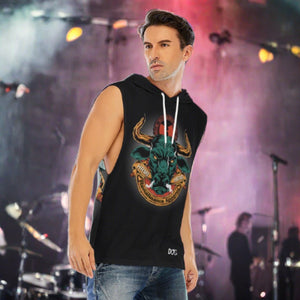 HRMI Bull Renaissance Apparel Sleeveless Pullover Hoodie