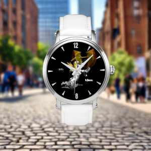 HRMI Cherub Official HellRazah Music Inc Designer Mens Watch Leather Band HeavenRazah Merch Graphics by SmuveMassBeatz