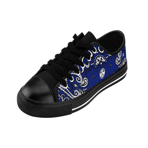Ghetto Gov't Officialz Blue Bandana Logo Men's Sneakers