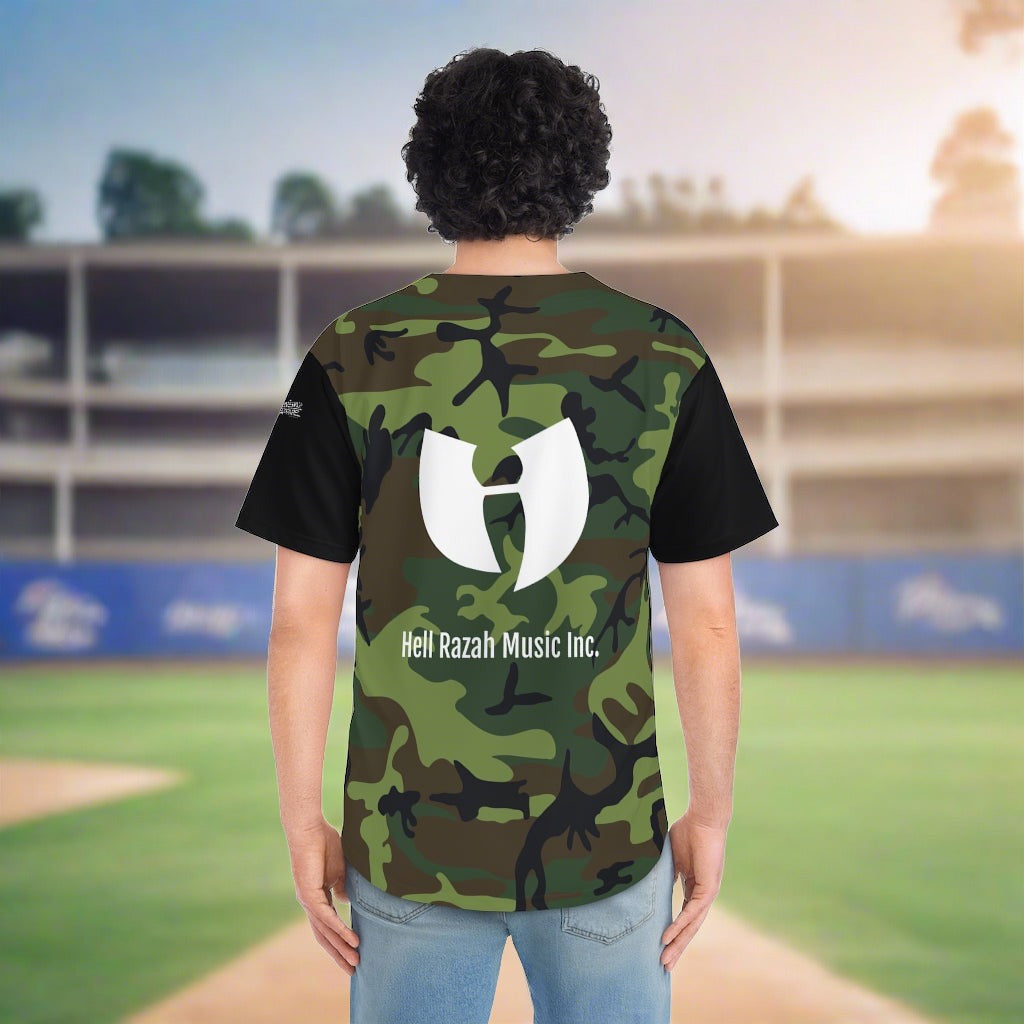 Operation Warfare Renaissance Apparel Men's Army Camo Baseball Jersey