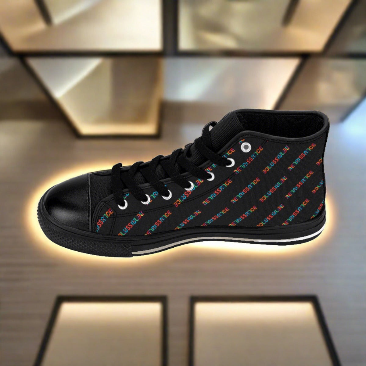 Renaissance Apparel Colored Pattern High-top Sneakers