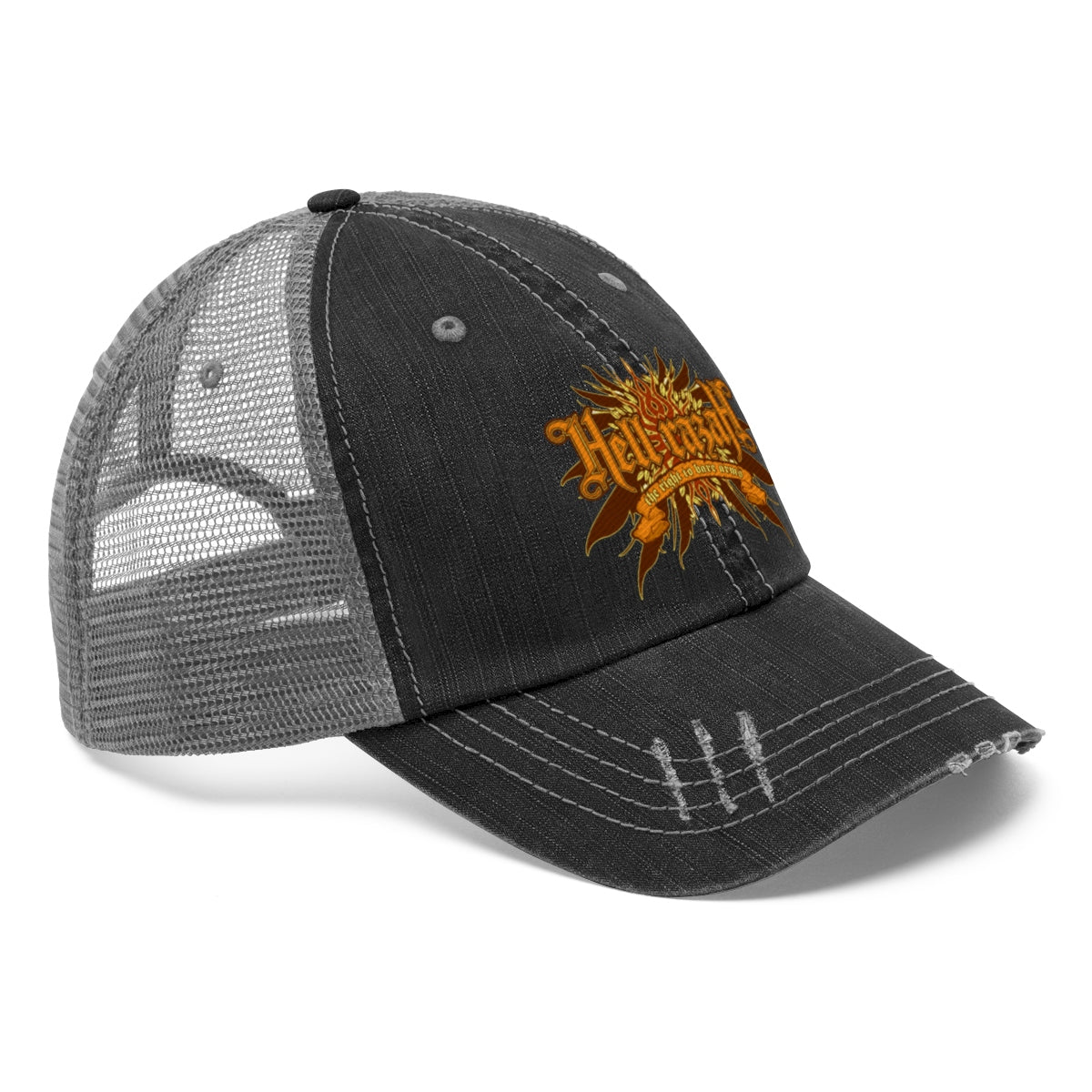 HRMI Throwback Logo HellRazah Music Inc Embroidered Unisex Trucker Hat Official HeavenRazah Merchandise