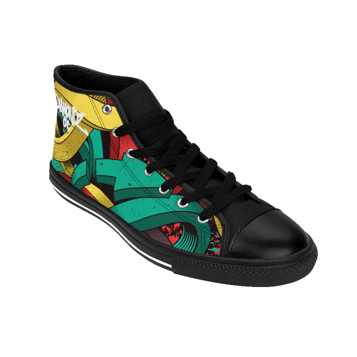 DiamondzOC Graffiti Arrows Designer Urban Men's High-top Sneakers