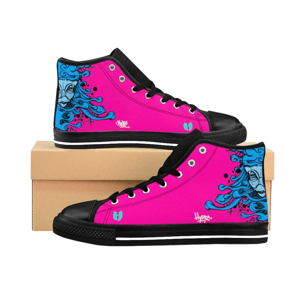 HRMI Pink Hydra Limited Edition Women's High-top Sneakers Official HellRazah Music Inc. - HeavenRazah