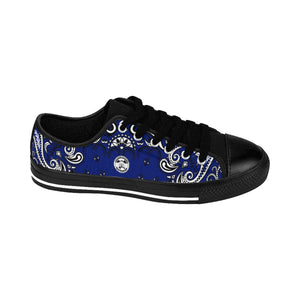 Ghetto Gov't Officialz Blue Bandana Logo Men's Sneakers