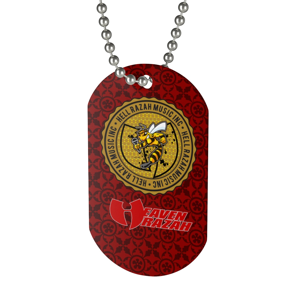 Official Hell Razah Music Inc Logo Designer Dog Tag Necklace Heaven Razah Merchandise