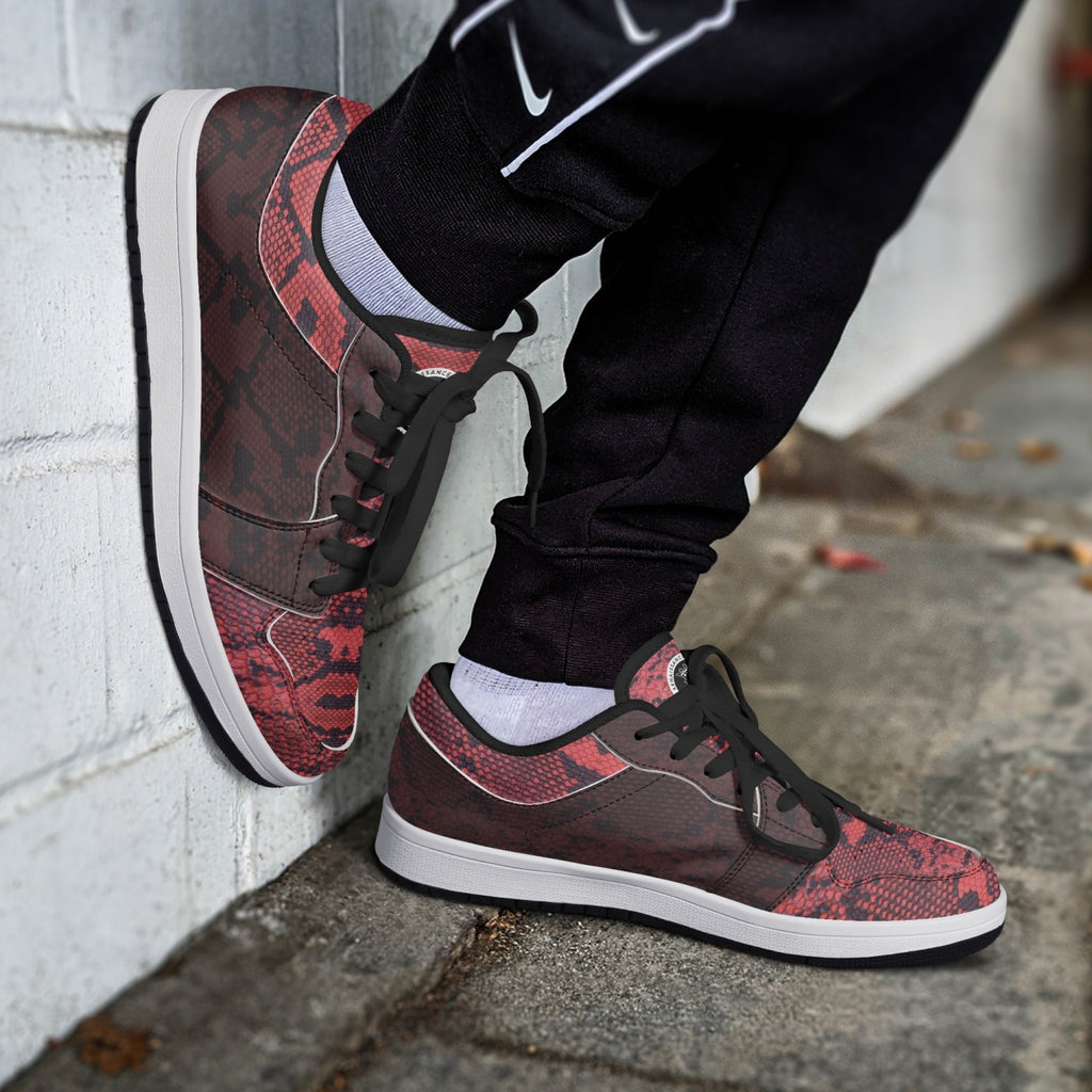 Renaissance Scarlet Cobras-  Low Top Leather Sneakers