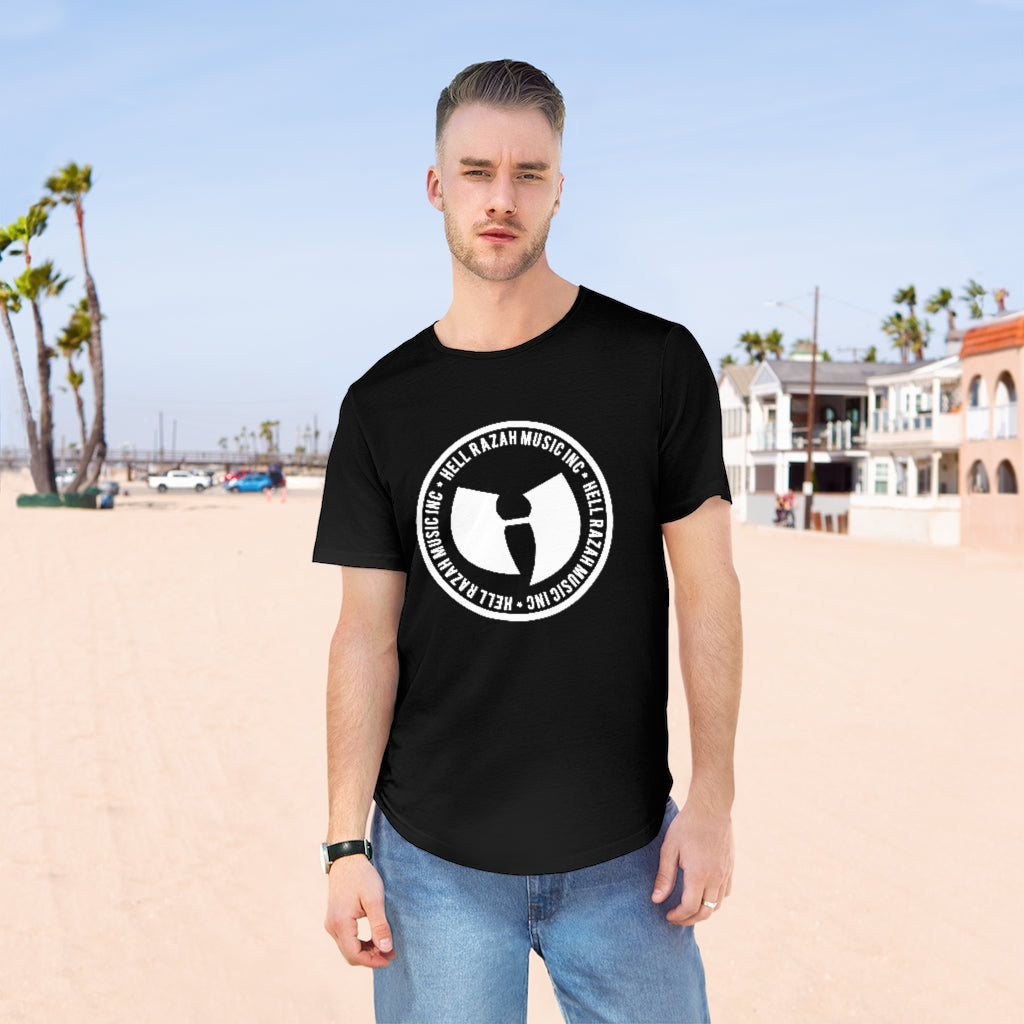 HRMI HellRazah Music Inc. Logo Men's Jersey Curved Hem Tee