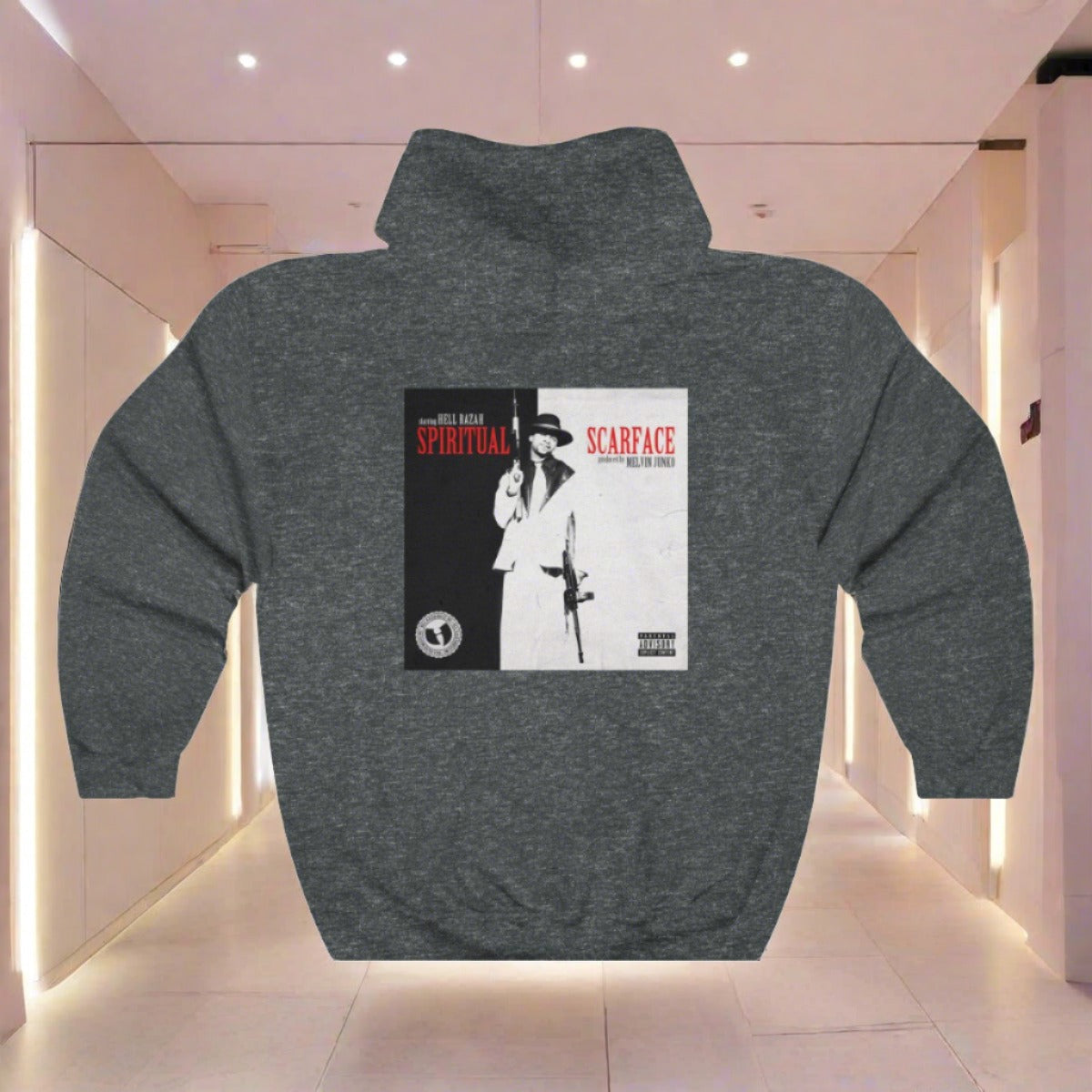 Spiritual Scarface Cover Art - Official HellRazah Music Inc. Unisex Heavy Blend™ Hooded Sweatshirt