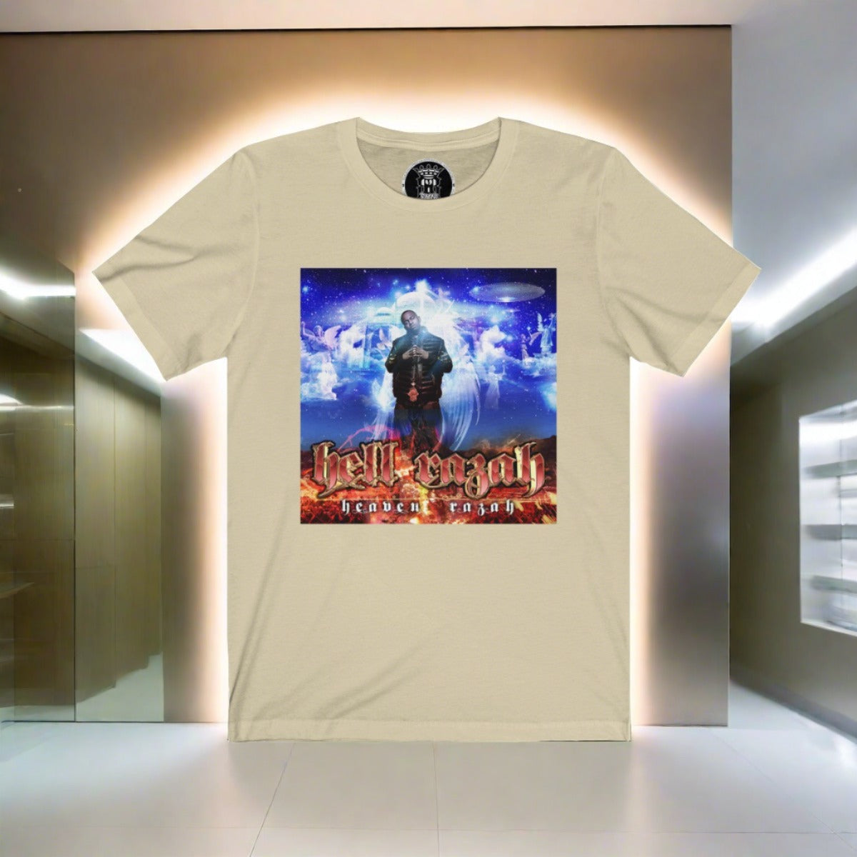 HellRazah Music Inc. - HeavenRazah Album Cover Art Unisex Jersey Short Sleeve Tee