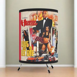 Limited Edition Live and Let Die Tripod Lamp with High-Res Printed Shade