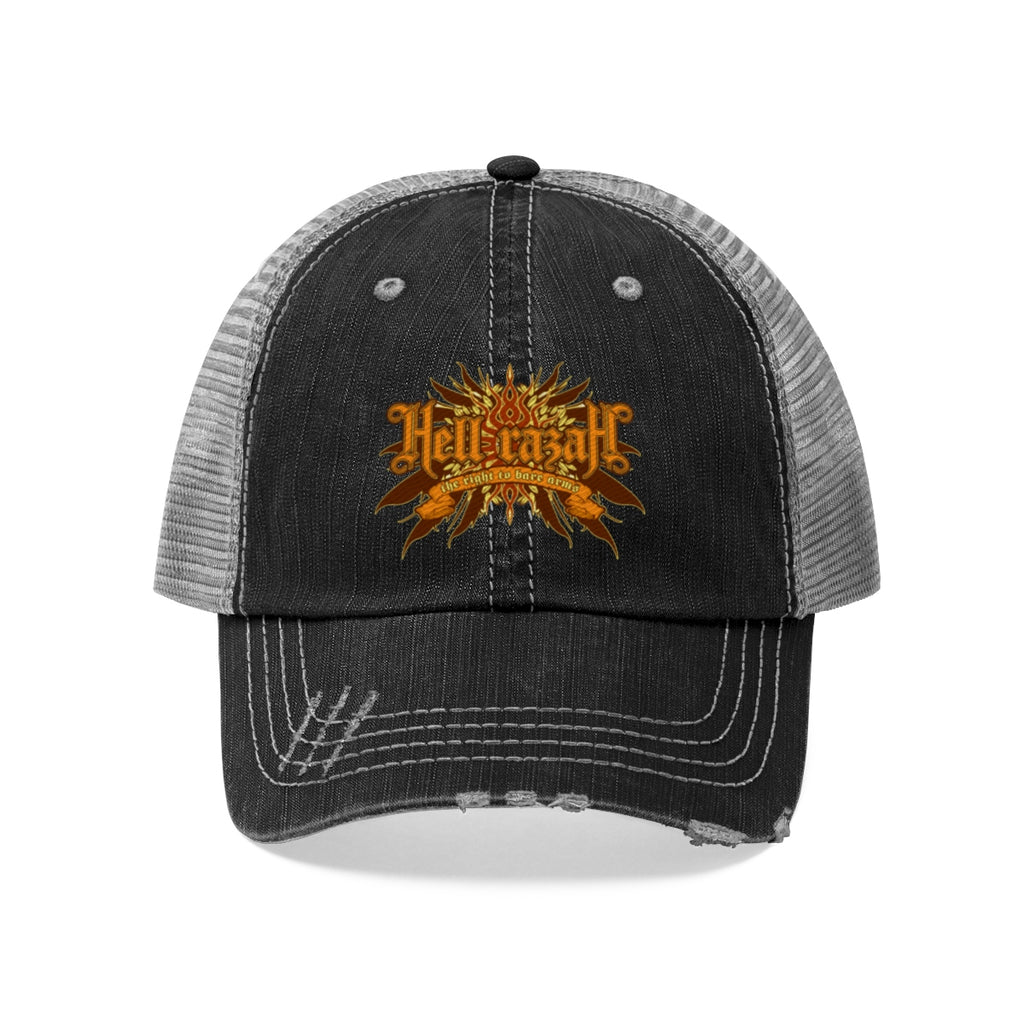 HRMI Throwback Logo HellRazah Music Inc Embroidered Unisex Trucker Hat Official HeavenRazah Merchandise