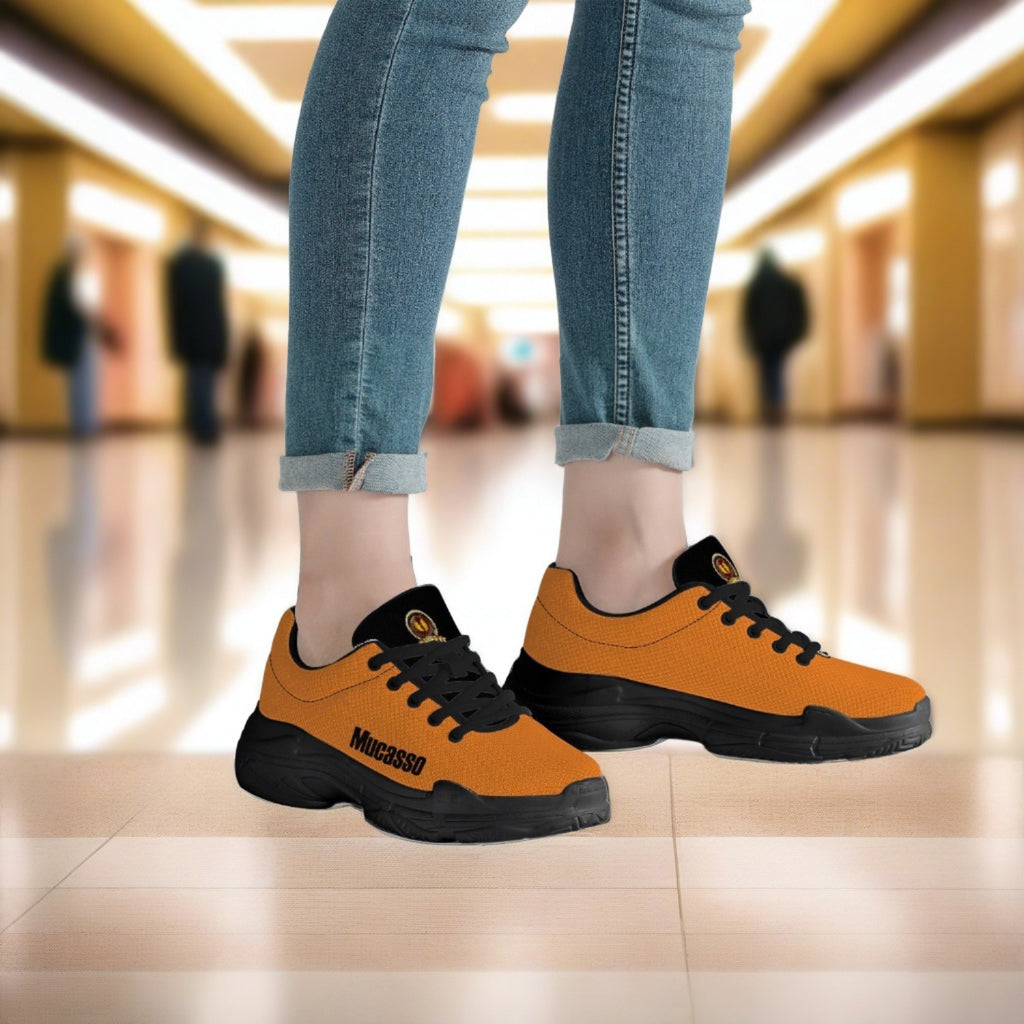 Mucasso Chunky Sneakers Orange - Black