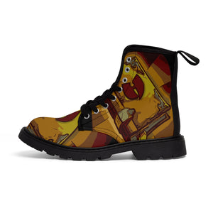 HRMI Razah's Book Official Renaisannce Apparel Men's Canvas Boots HellRazah Music Inc. - HeavenRazah