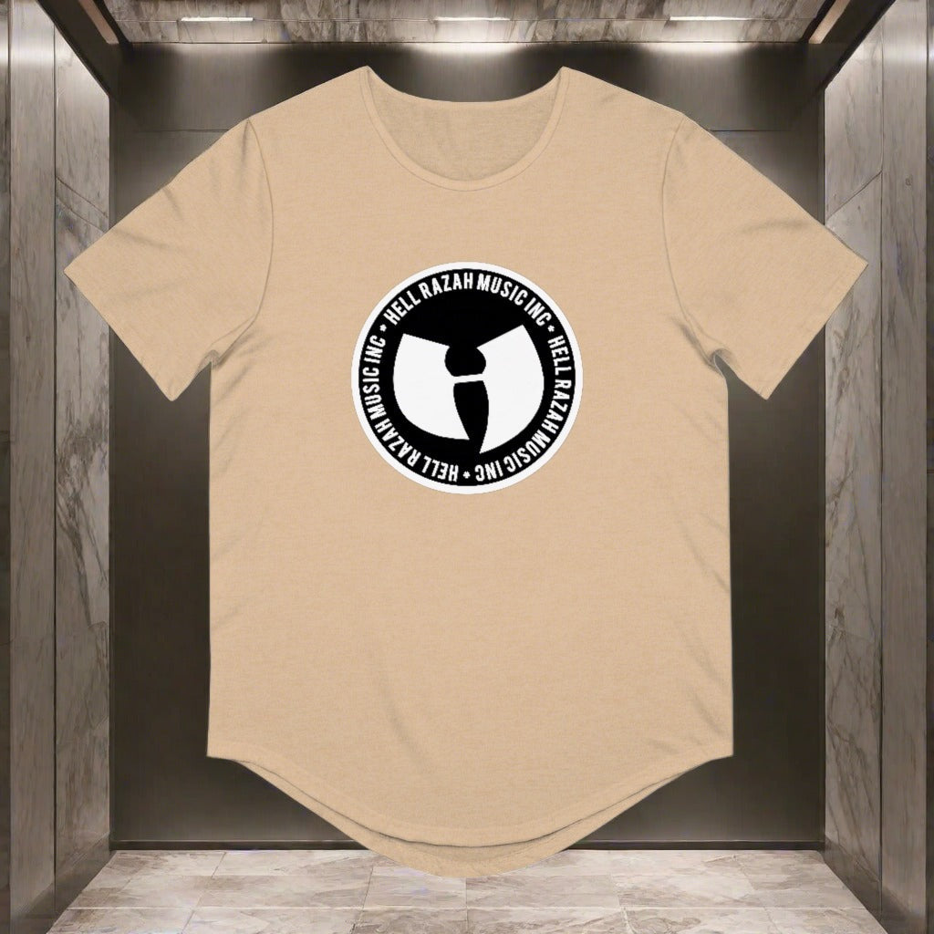 HRMI HellRazah Music Inc. Logo Men's Jersey Curved Hem Tee