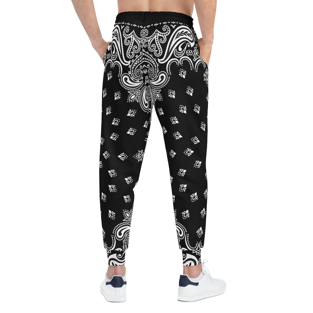 Black Bandana Unisex Athletic Joggers