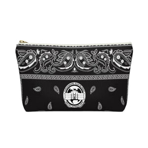 Ghetto Gov't Officialz Blanck Bandana Logo Designer Cosmetic Bag - Accessory Pouch w T-bottom HeavenRazah - HellRazah Merchandise