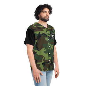 Operation Warfare Renaissance Apparel Men's Army Camo Baseball Jersey