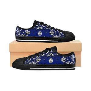 Ghetto Gov't Officialz Blue Bandana Logo Men's Sneakers