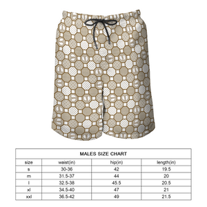 Renaissance Cream Men's Quick Dry Swim Trunks Beach Shorts