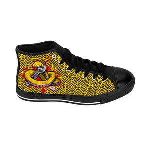 Official Hell Razah Music Inc Snakes Get Wrenched Designer Shoes Men's High-Top Sneakers Heaven Razah Graphics by iHustle365_