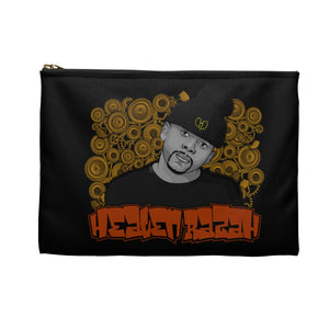 Official Heaven Razah Speaker Caricature Designer Accessory Pouch - Pencil Bag Hell Razah Music Inc. Merch Graphis by Sly Ski Original