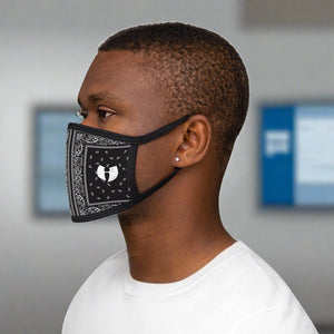 HRMI Black Bandana Mixed-Fabric Face Mask