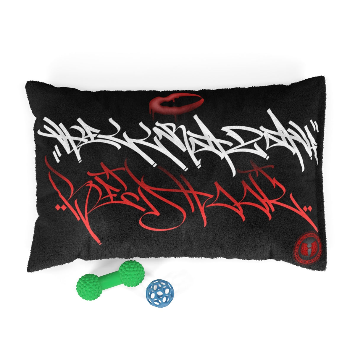 Official HellRazah Music Inc. Collectible Graffiti Halo Pet Bed HeavenRazah Merch Graphics by Sly Ski Original