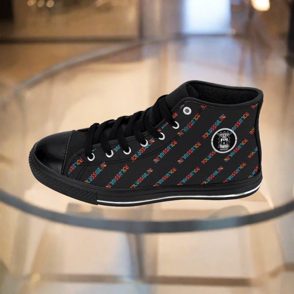 Renaissance Apparel Colored Pattern High-top Sneakers