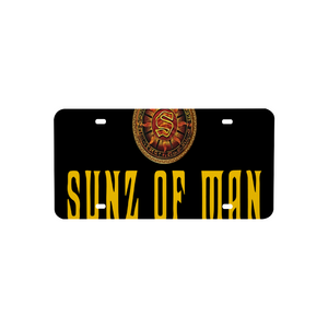Sunz Of Man 12" x 6" Aluminum Automotive License Plate & Frame Set