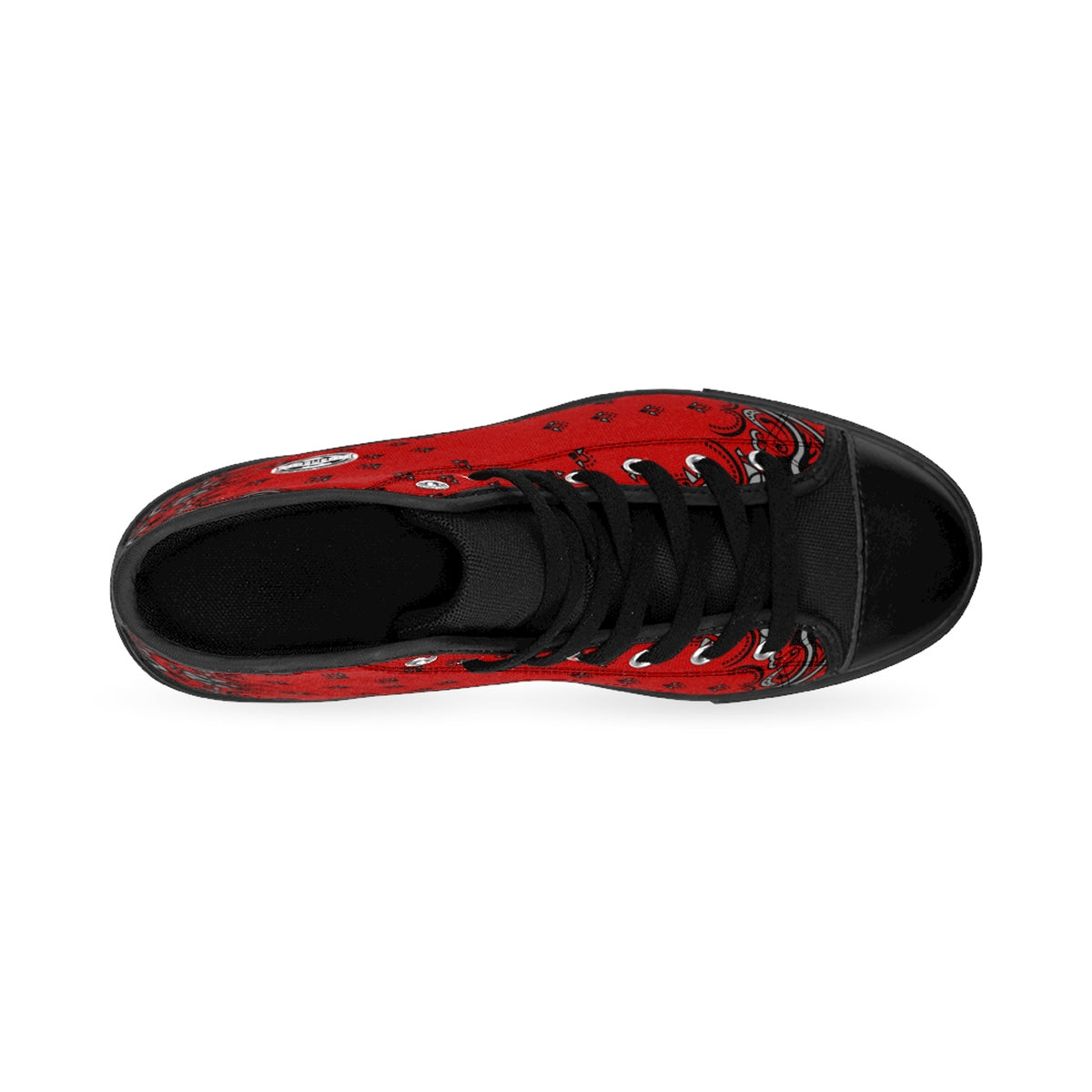 Ghetto Gov't Officialz Red Bandana Logo Designer Shoes Men's High-Top Sneakers Heaven Razah - Hell Razah