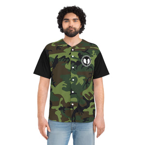 Operation Warfare Renaissance Apparel Men's Army Camo Baseball Jersey