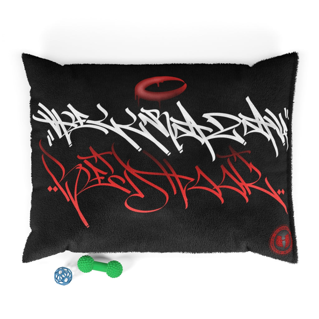 Official HellRazah Music Inc. Collectible Graffiti Halo Pet Bed HeavenRazah Merch Graphics by Sly Ski Original