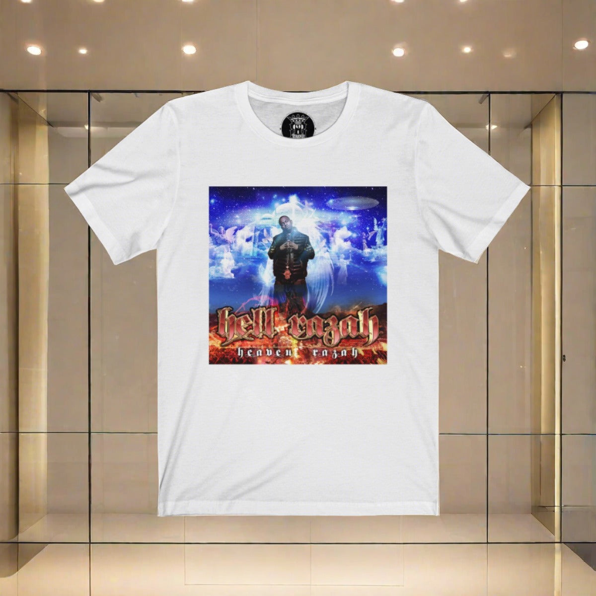 HellRazah Music Inc. - HeavenRazah Album Cover Art Unisex Jersey Short Sleeve Tee