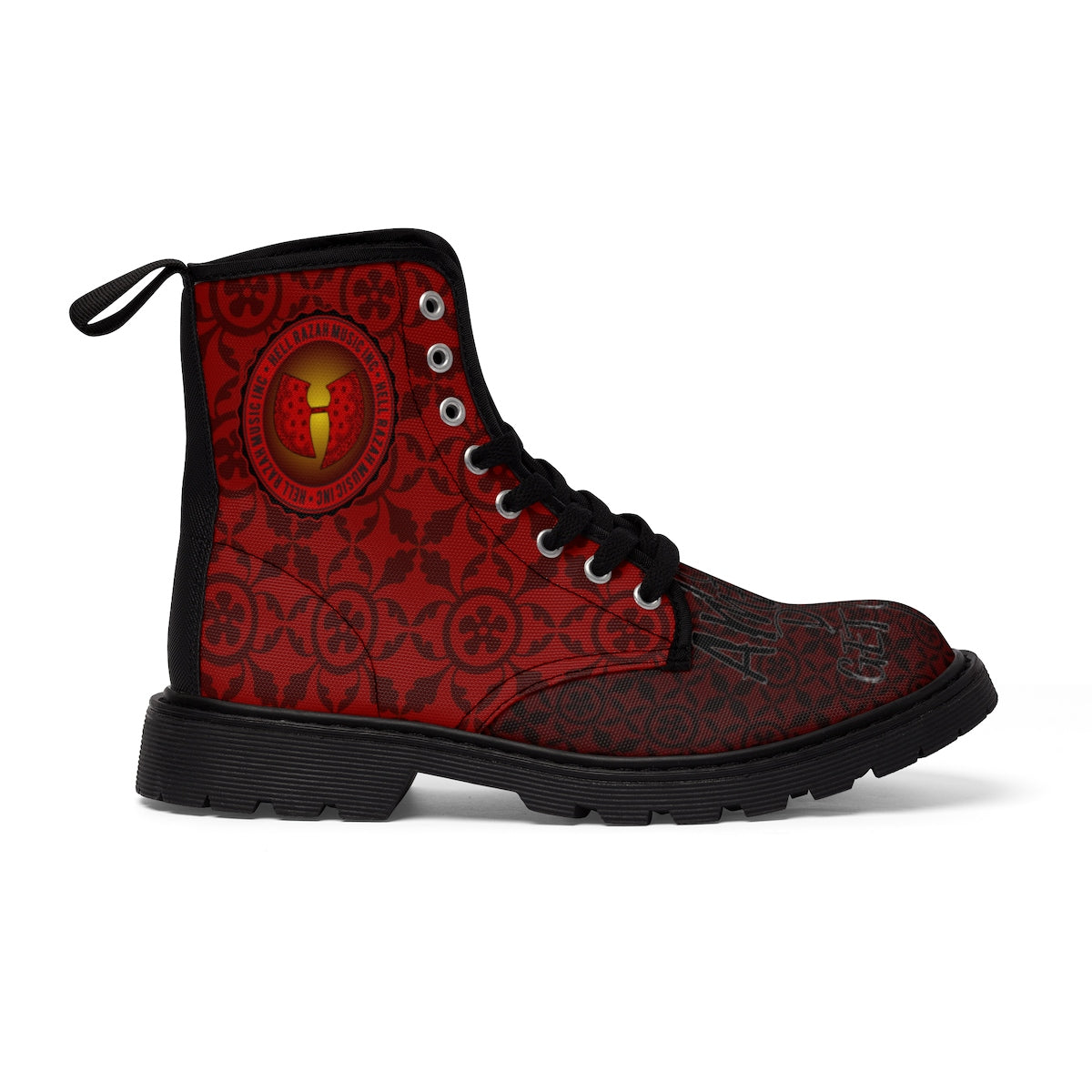 Official Hell Razah Music Inc Logo Dont Get Gassed Up Designer Kicks Graphics by iHustle365_ Men's Martin Boots Heaven Razah