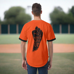 Never Give Up Short Sleeve Baseball Jersey